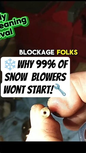 🔧🚨 THIS Is Why Your Snowblower Won’t Start ❄️😤 (Jet Blocked)