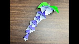 立体な藤の花の折り紙の折り方（吊るし飾りにピッタリ） – 折り紙の気持ち