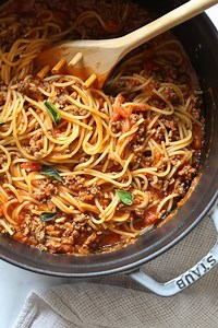 One-Pot Spaghetti and Meat Sauce (Stove-Top)