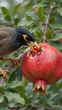 Myna Birds in Village | 4K birds video 🦜🍇