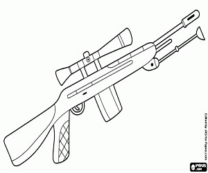 A sniper rifle coloring page printable game
