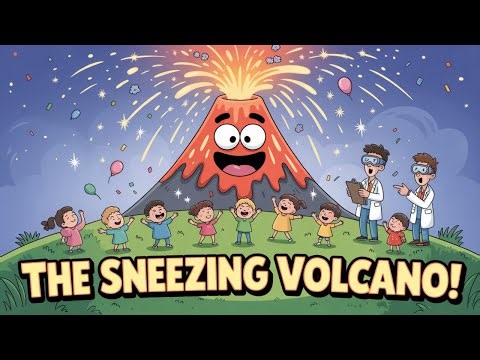 The Sneezing Volcano 🌋✨ | Funny Magical Story for Kids