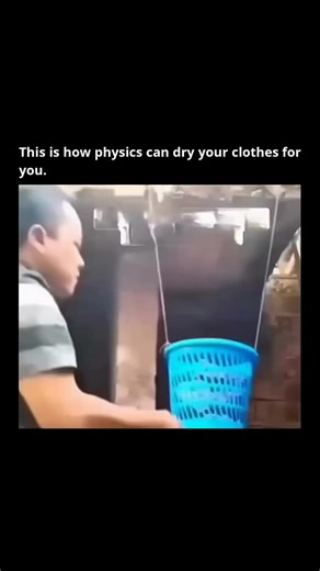 Remarkable Facts on Instagram: "Follow @remarkable.facts if you want to get smarter every day. -------------- This captivating demonstration showcases a seemingly simple method for drying clothes using a perforated spinning bucket. Far from magic, this innovative approach provides a compelling illustration of fundamental physical laws at work, turning a common chore into an engaging scientific experiment that highlights core principles of mechanics. The process involves two key physics principle