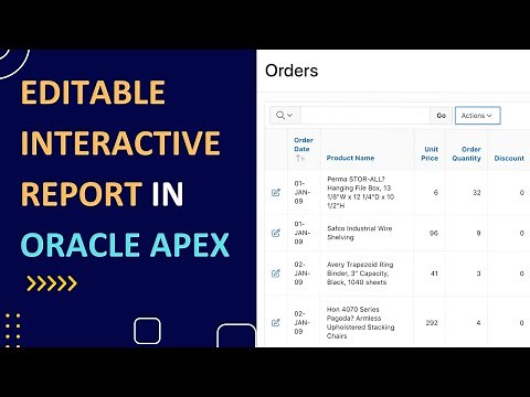 Editable Interactive Report in Oracle Apex || oracle apex tutorial