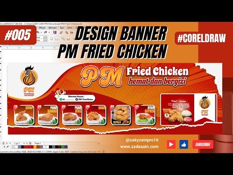Desain Banner Fried Chicken | Free Download CDR