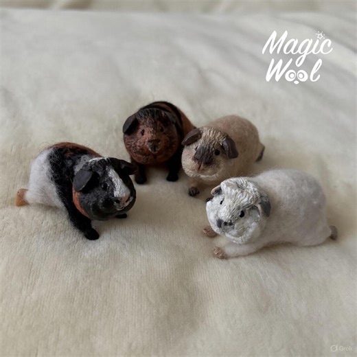 Custom Needle Felted Guinea Pig Sculpture – Polymer Clay Pet Portrait - Etsy