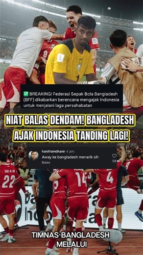 REVENGE! BANGLADESH INVITES INDONESIA TO PLAY AGAIN IN A FIFA MATCHDAY