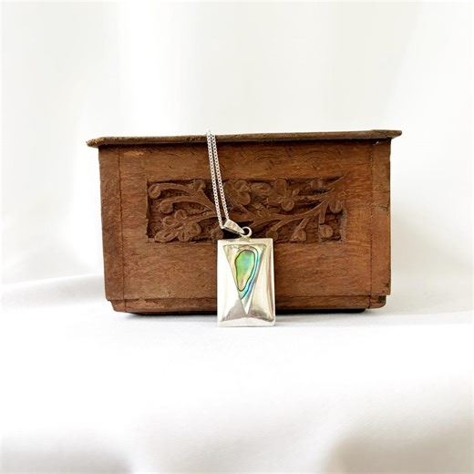 Vintage Shell Pendant in Sterling Silver | Minimalist Beach Jewelry | Gift for Her - Etsy