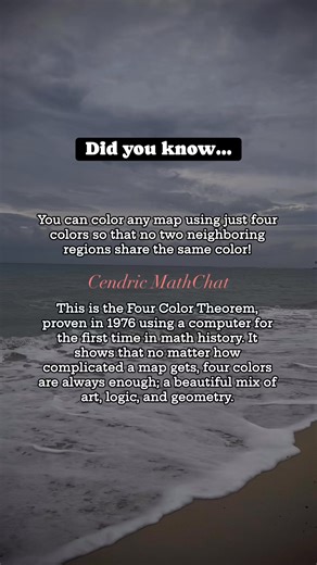 11 reactions · 8 comments | Four Color Theorem #maths #mathematics | Cendric MathChat | Facebook