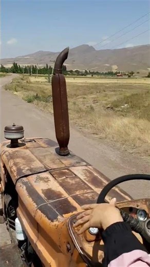 The village girl is driving a #tractor | village girl