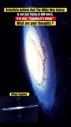 The Milky Way isn’t just moving… it’s flapping its wings 🌌🪽 #Space #Astronomy #ScienceShorts