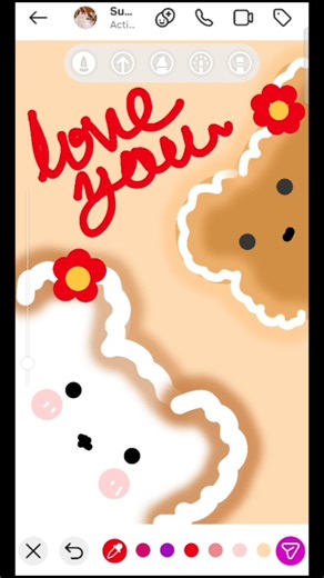 Arts and Creations Studio on Instagram: "Drew this little love note with Insta’s new draw feature 🩷 Because sometimes art says “I love you” better than words ✨🎨 #InstaDraw #LoveArt #CuteDoodle #KawaiiDrawing #DigitalArt #SoftAesthetic #HeartfeltArt #DoodleLove #AestheticVibes #ArtWithLove #CreativeMood #ArtsAndCreationsStudio #ILoveYouArt #CutieCreation #NewFeatureFun"