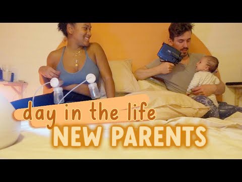 Couple shares a complete day in the life as brand-new parents