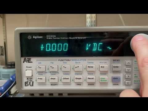 Setting the DC offset on the HP Agilent or Keysight 33120A function generator