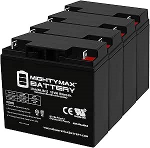 Mighty Max Battery ML18-12 - 12V 18AH Replacement Battery for Parasystems CP10K - 4 Pack