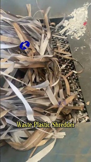 Twin Shaft Waste Plastic Shredder | Soft Strip Plastic Shredding into Small Pieces