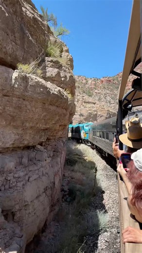 Sunshine, red rock views, and the rhythm of vintage rail travel—does it get any better?