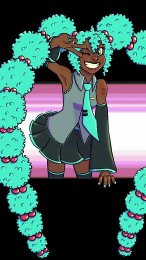 Black Miku Miku Beam | Vocaloid Art