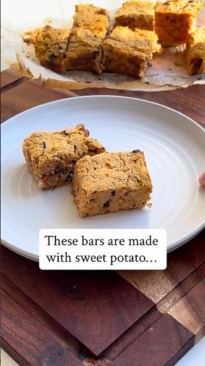 Fudgy Sweet Potato Bars 🍠🍫(No Oil | No Refined Sugar)