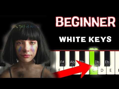 Sia Unstoppable Easy Piano Tutorial | Play This Using Only The White Keys