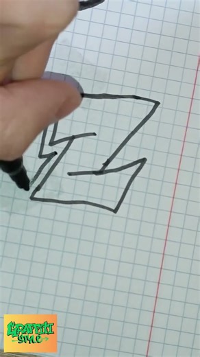 How to fast draw graffiti letter Z? #graffiti #art #drawing