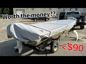Cheap Amazon Boat Cover Any Good?? | RVMasking Jon Boat Cover Unboxing, Install & Review