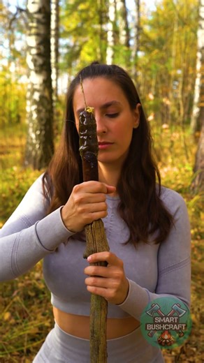 Make a Torch from Nature! DIY Fire Hack 🌿🔥 #ASMR #DIYCamping #Lifehack