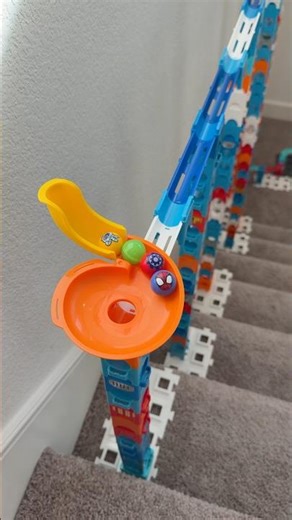 Marble Run FAILS Right Before the Domino Tower 😭 #MarbleRun #Fail #Shorts