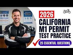 2026 California DMV Motorcycle Written Test Practice | 25 Essential M1 Permit Questions