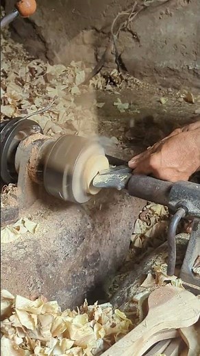 Carving a Wooden Spoon on a Lathe Machine | Manufacturing Movements #shorts
