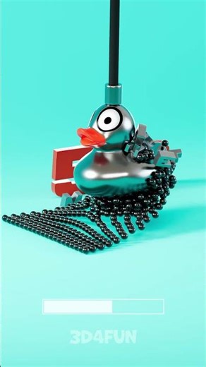 0 vs 100% Magnetic Duck 🧲🤯 | Satisfying Blender 3D Physics Simulation