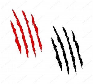 Black   Red Claw Mark Scratches SVG   PNG - Digital Download File - Etsy