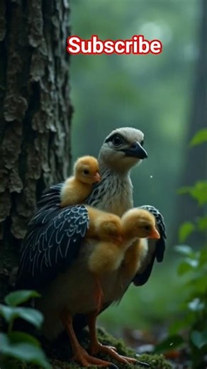 Mother Bird Guard her Babies from rain #nest#aishorts #wildlife #nature#motherbird #rain #babybirds