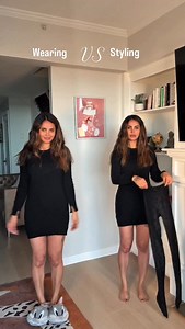 Sweater dress… but make it EDITORIAL ✨ Save this for winter ❄️ For extra warmth, layer fleece tights under your sheer stockings 😍 trust me, no one will know.❤️ follow for more daily styling. #sweaterdress #dicademoda #outfitideas | PatyBeijo84