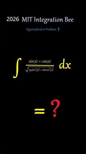 Trigonometric Integration Hack: The "Split" Substitution Trick (2026 MIT Integration Bee)