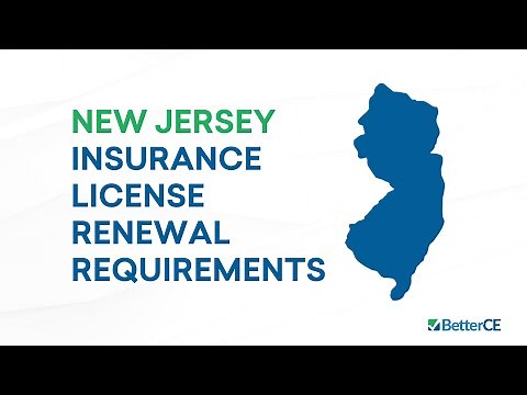 New Jersey Insurance License Renewal Requirements
