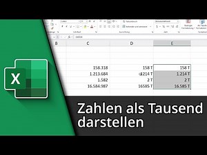 Excel Zahlen als Tausend darstellen ✅ Tutorial