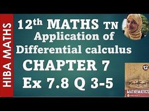12th maths chapter 7 exercise 7.8 question 3,4,5 tn syllabus hiba maths