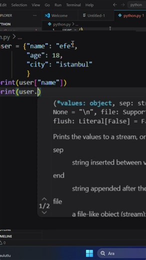Python Tutorial #coding #programming #python #backend #shorts