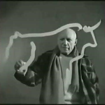 Picasso Painting Live on Glass | 1949 Documentary Clip #Picasso #ArtDocumentary #VisiteAPicasso