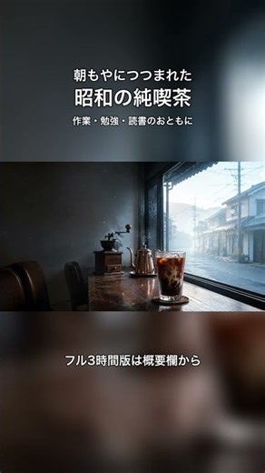 夏の終わりの朝、昭和の純喫茶で聴くジャズBGM #作業用bgm #カフェbgm #昭和レトロ