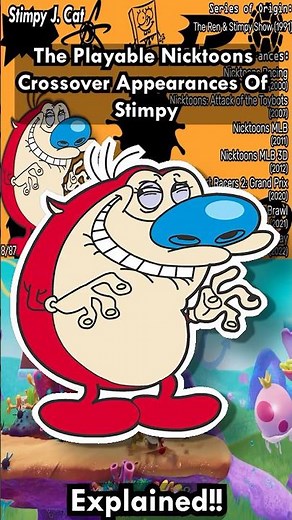 The Playable Nicktoons Crossover Appearances Of Stimpy Explained!!