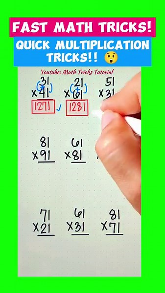 1.4K views · 130 reactions | Quick Multiplication Tricks!  | Math Tricks Tutorial | Facebook