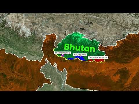 Bhutan Free Geolayer Map Animation