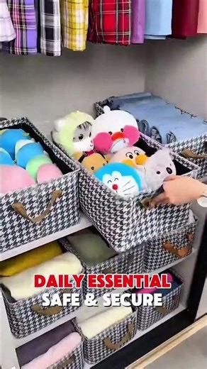 2 Boxes – Rs 799 Checkered Storage Cubes - Houndstooth Premium Washable Foldable Storage Box