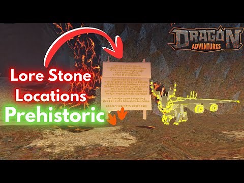🤎All Locations for the Prehistoric Lore Stones | Roblox Dragon Adventures | Lore Stone Locations