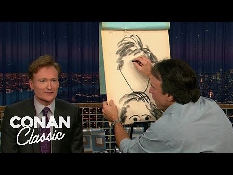 Kevin Nealon Draws A Caricature Of Conan | Late Night with Conan O’Brien