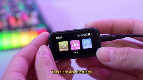 Mini MP3 Player with Bluetooth 5.3,32GB Digital Voice Recorder with Playback, Music Player with Built-in Speaker,FM Radio,E-Book,1.47 in Full Touch Screen Back Clip Design