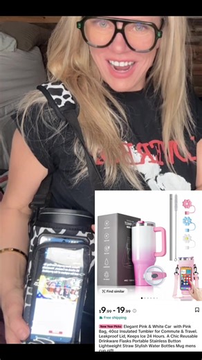 This elegant 40oz insulated tumbler keeps drinks ice-cold all day ❄️ Holds cell phone,Leakproof lid, reusable straw, comfy handle, and a matching carry bag — perfect for commuting, road trips, or everyday hydration. 💖 Stylish, lightweight, and reusable! 💰 Price: $9.99–$19.99 🚚 Free Shipping 👉 Tap to buy before it sells out! 🔥 #TikTokFinds #credrink #CuteEssentials #vesseldaily #rachelannroberts