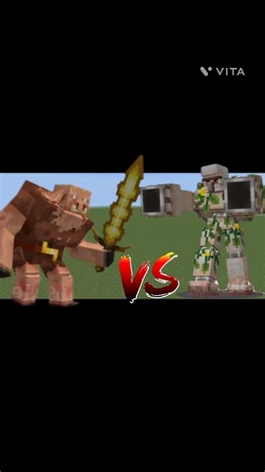 Piglin Challenges the Iron Golem?! 😳🔥 #minecraft #shorts